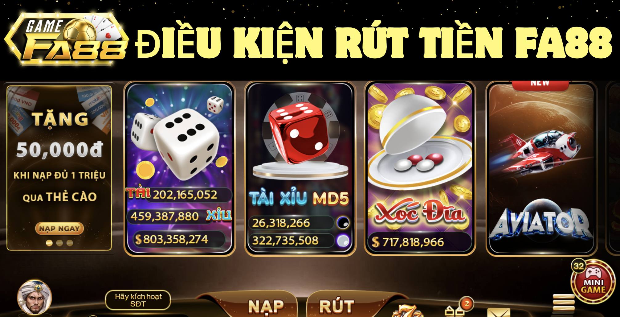 Rút Tiền FA88 - Đưa Tiền Về Tài Khoản Nhanh Chóng và An Toàn - tixenu